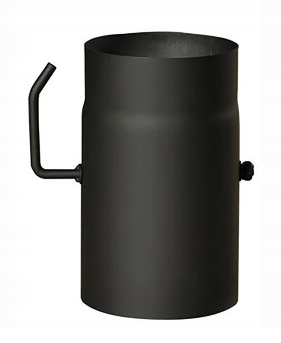 roura kouřová s klap.145mm/ 250 t.1,5mm Čer
