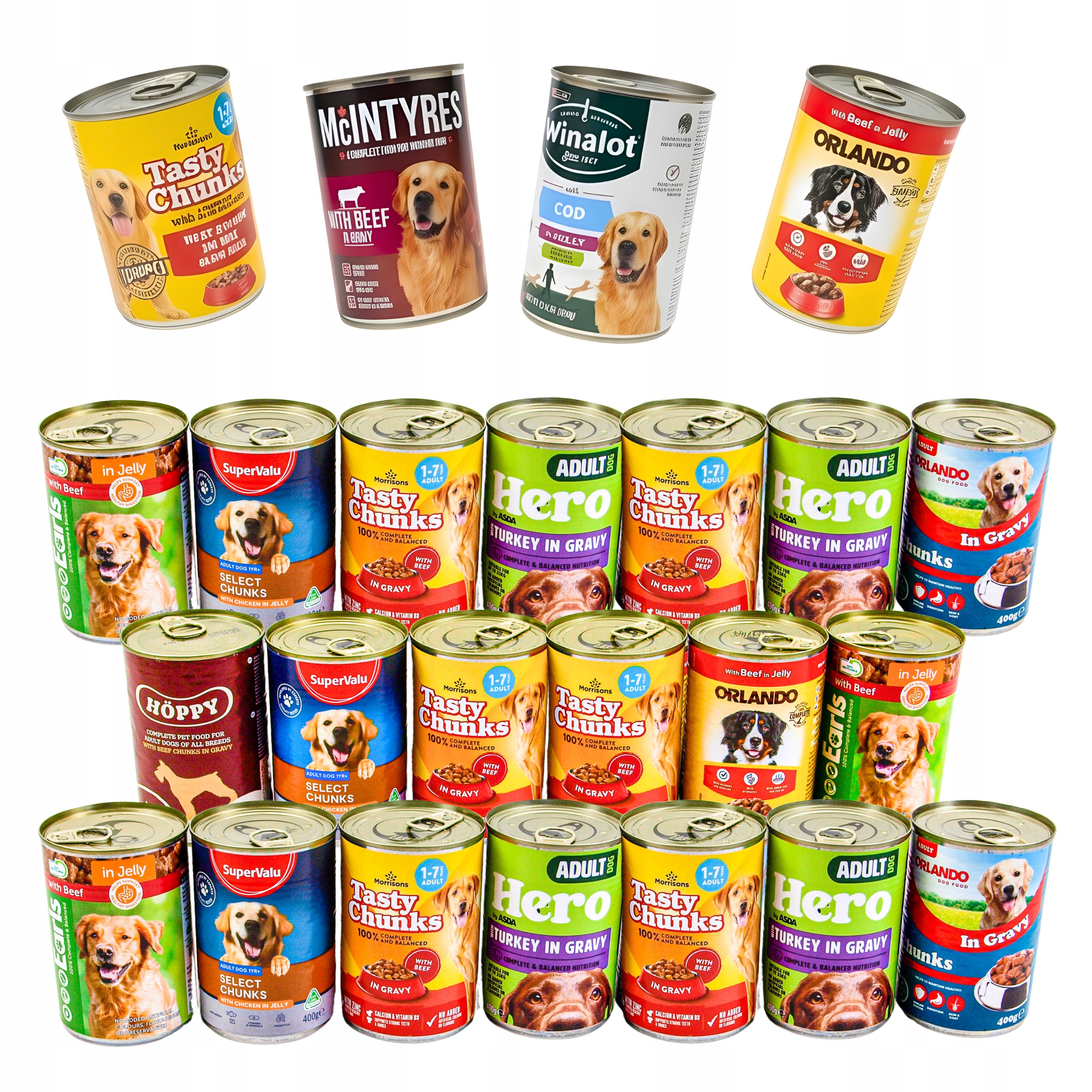 Mokra karma dla psa 20 x 400g Puszka Mix producentów Puszki Mix smaków 8 kg