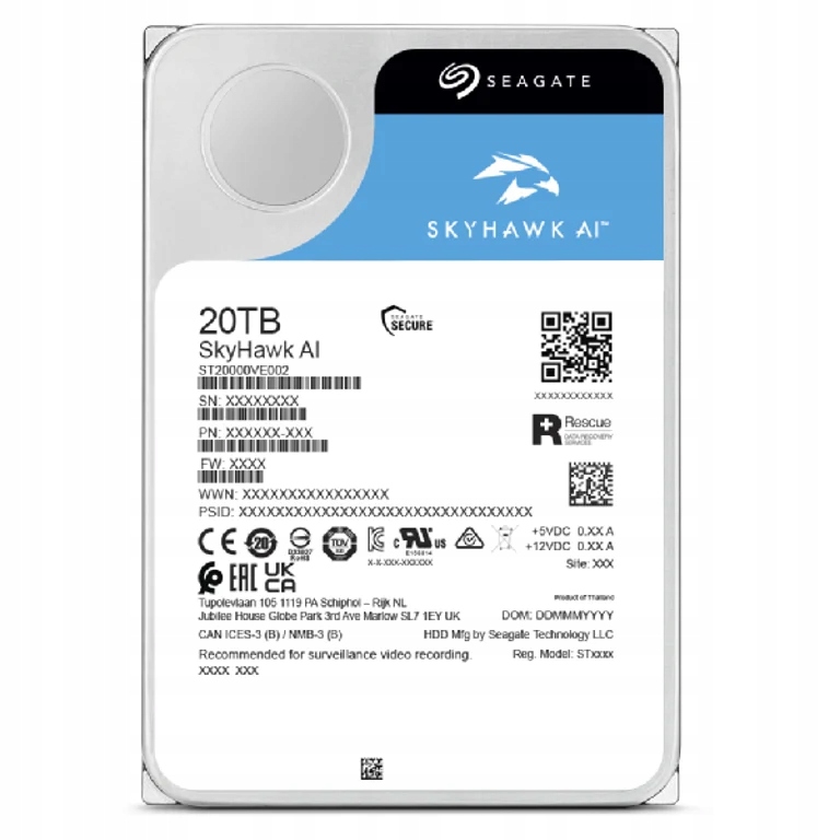 SEAGATE SkyHawk AI (3.5", 20TB, SATA III, 7200 obr./min) — 4