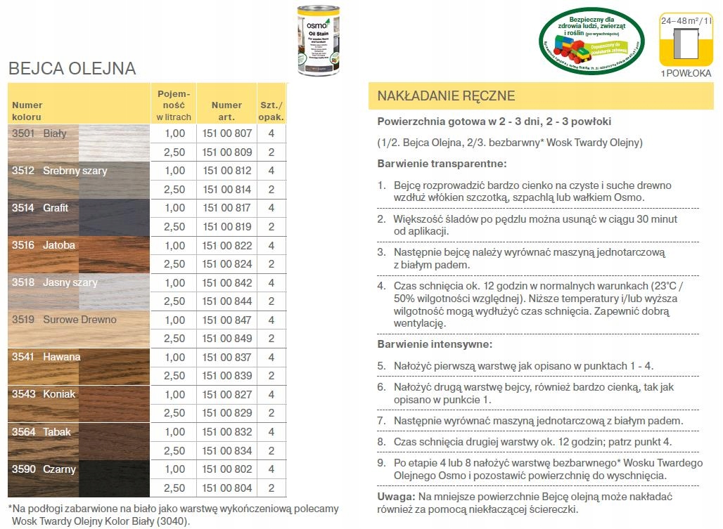 Osmo BEJCA OLEJNA 3516 Jatoba 0,5L Kraków Kod producenta 3516