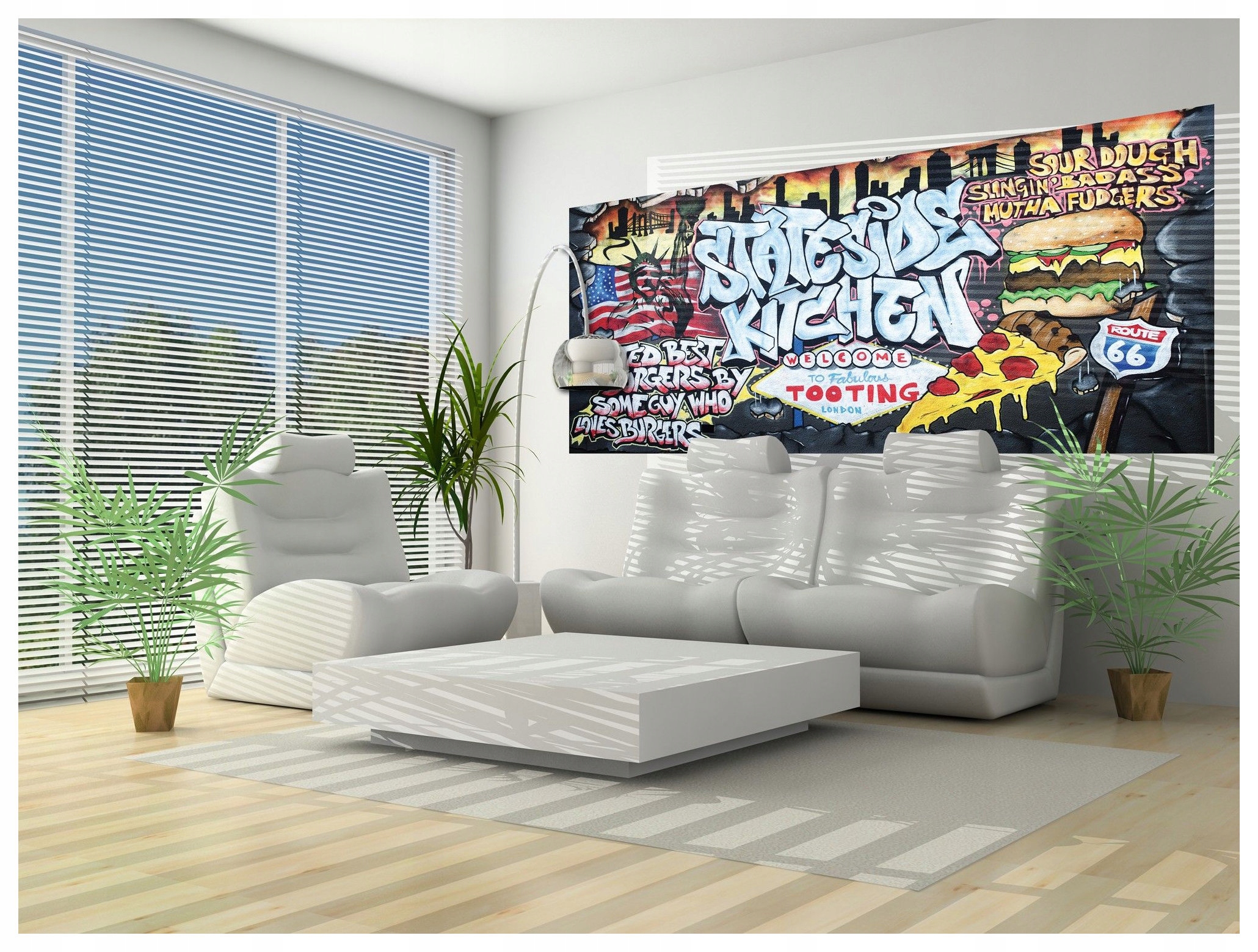 Fototapeta Stateside Kitchen Route 66 Burger New York 250x104 lepidlo