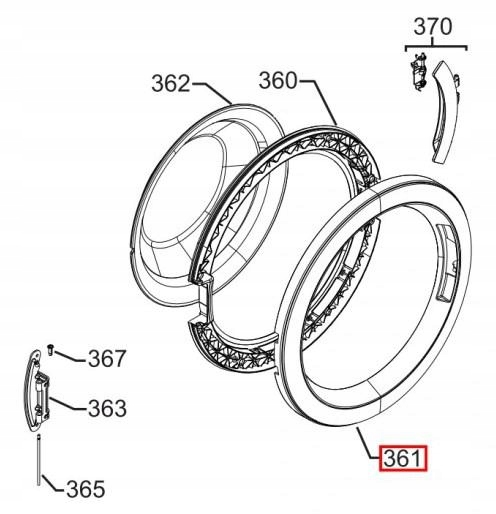 Rama frontowa pralki Electrolux EWS11276CAU