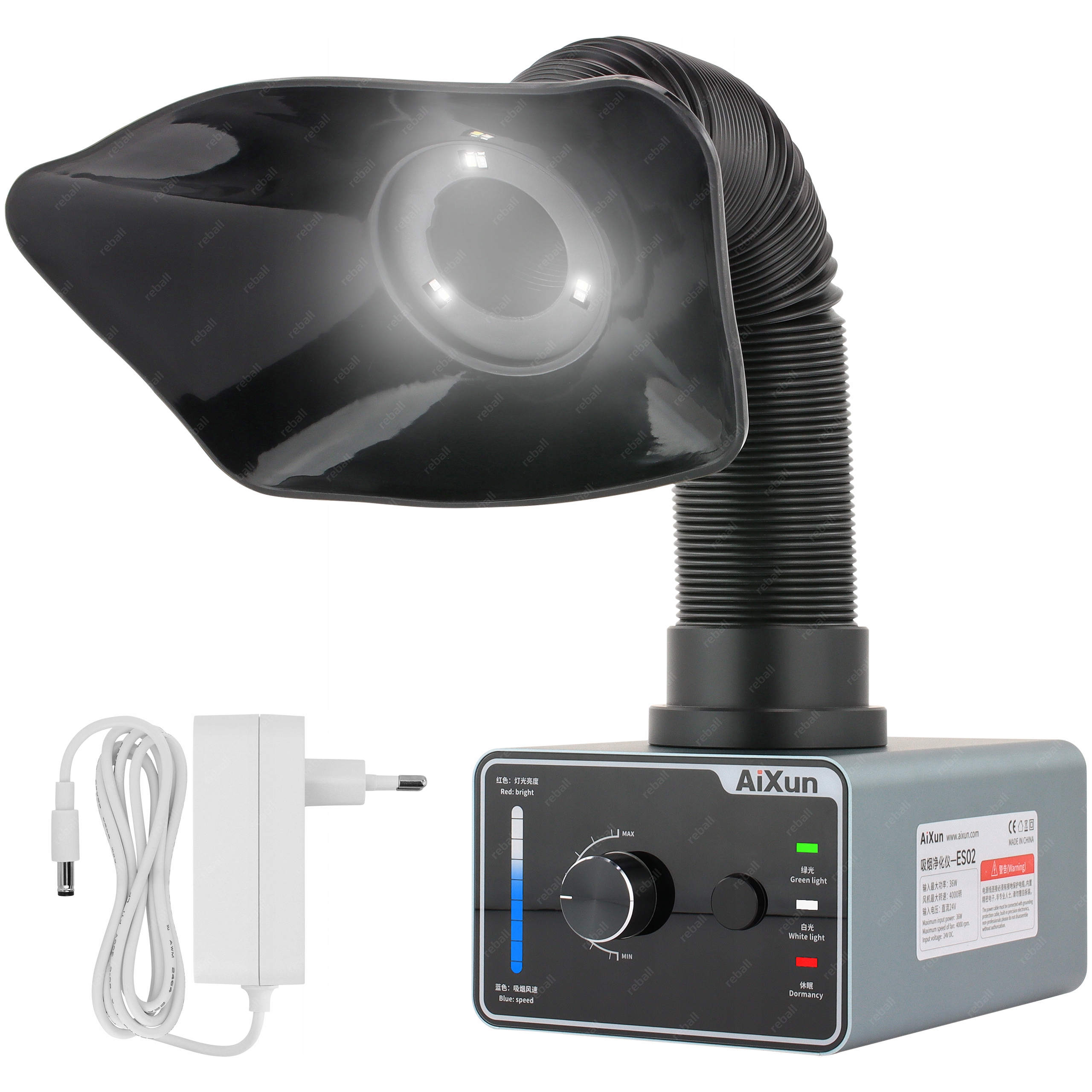 Stolový Pohlcovač Dymu A Pachov Výparov Účinný Aixun ES02 Led