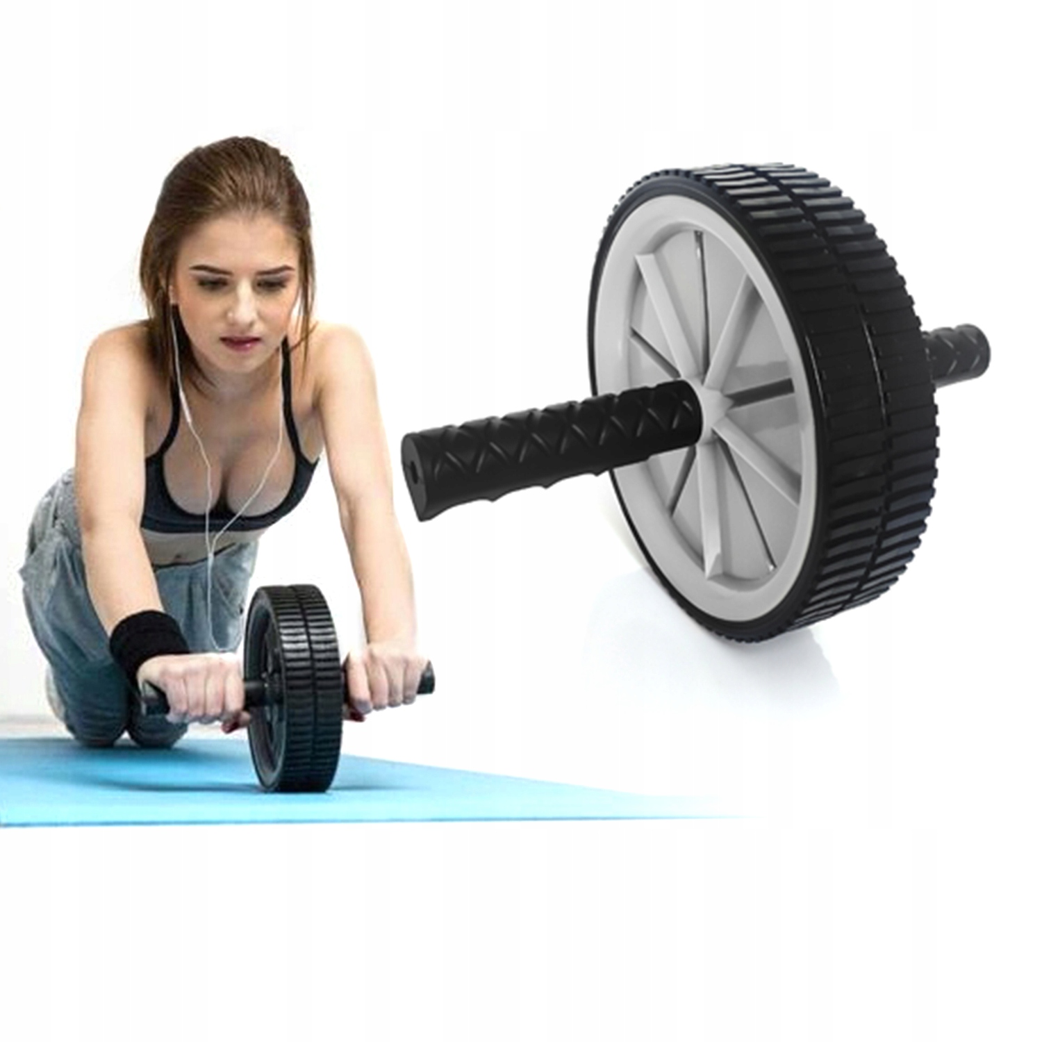 

Roller Do Ćwiczeń Mięśni Brzucha Ab Wałek 2 Kółka