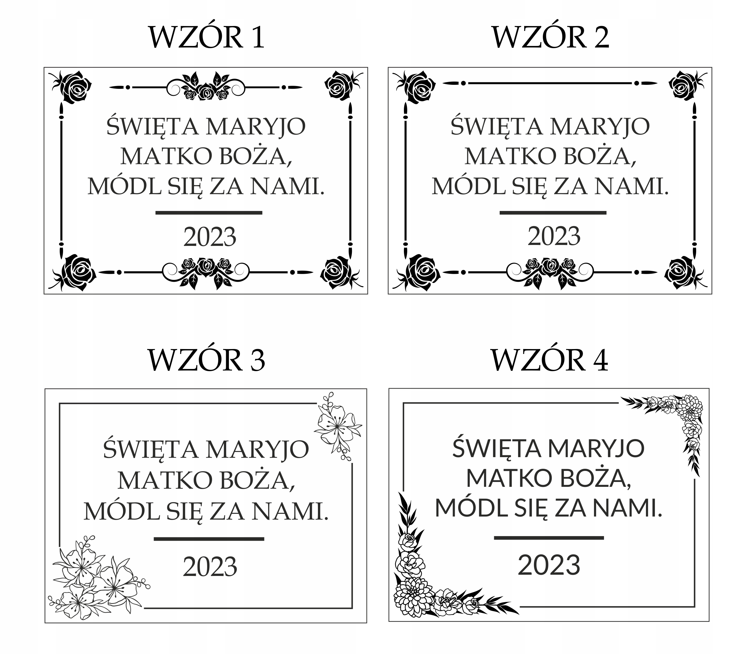 TABLICA Z MODLITWĄ NA KRZYŻ STAL GRAWEROWANA A4 Szerokość produktu 30 cm