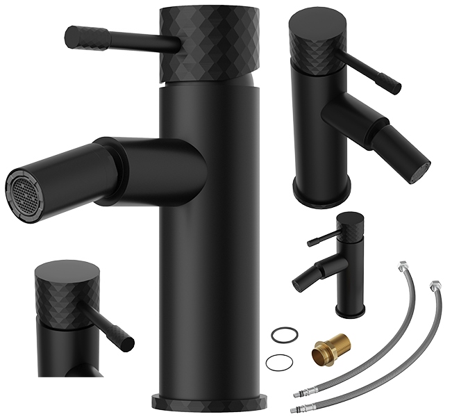 Batéria Glami bidetová jednopáková s pohyblivým bidetom čierna