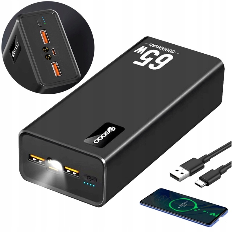 50000MAH Powerbank Z Ładowaniem 65W Kompatybilny Z Dell Thinkpad