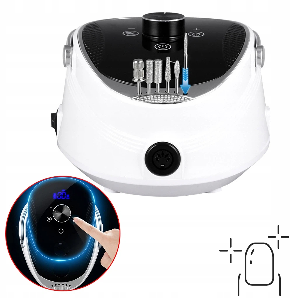 Elektrická Gelová Leštička Na Nehty Profesionální 35000 Ot Bruska