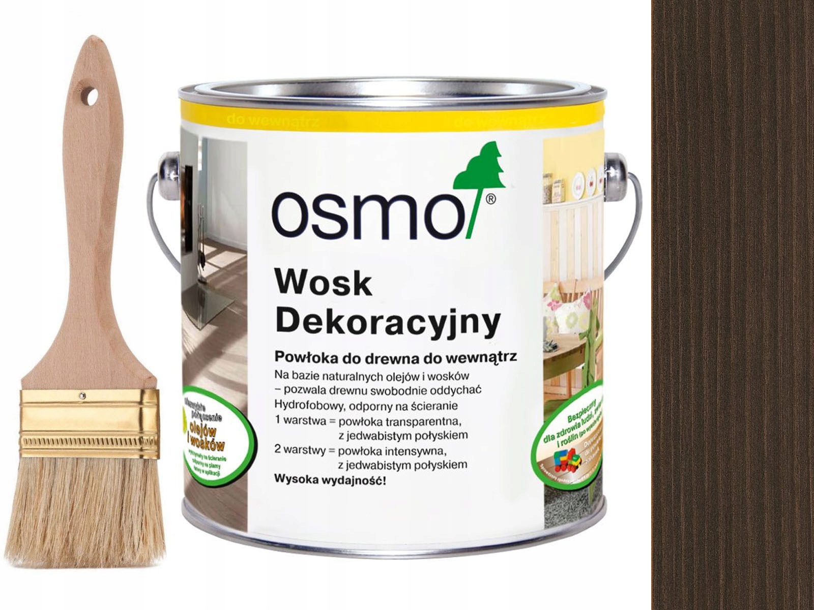 Osmo 3161 dekoratívny vosk Farba Heban 2,5L