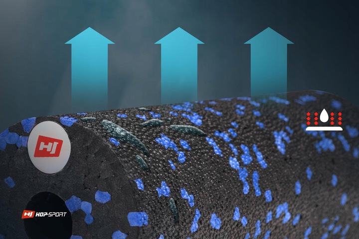 ROLLER MINIWAŁEK DO MASAŻU MIĘŚNI DAMSKI HOP-SPORT CZARNY RÓŻOWY 15 cm Długość 15 cm