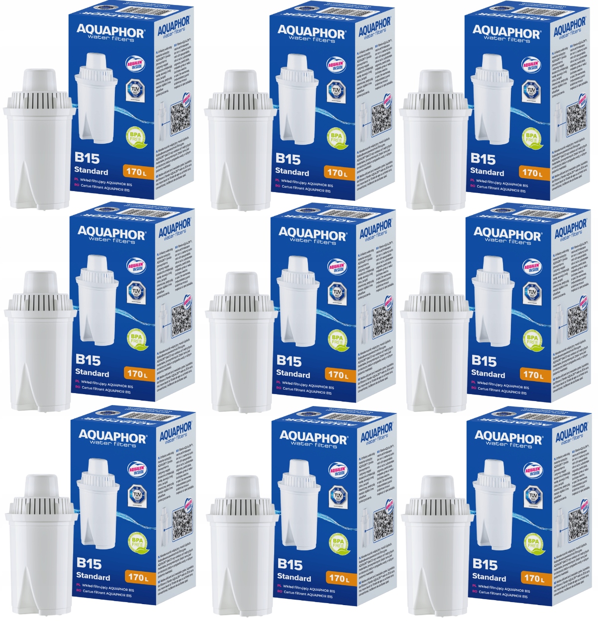 

9x Filtr do wody Aquaphor wkład filtrujący B15
