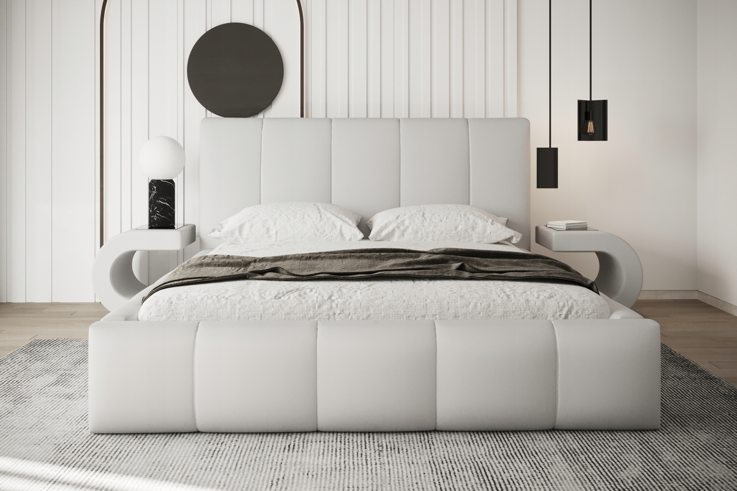 Łóżko tapicerowane 180x200, stelaż, pojemnik Marka Agmat Meble