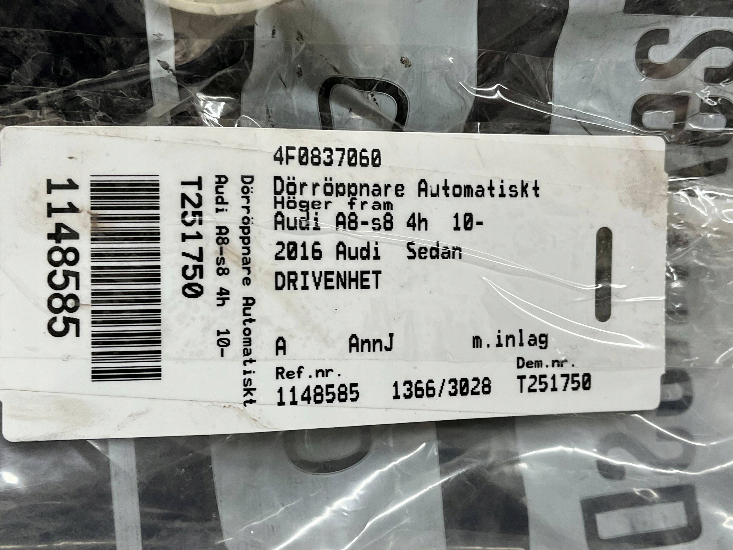 side door + mini motor DOCIAGU Audi A8 S8 D4 4H 4F0837060