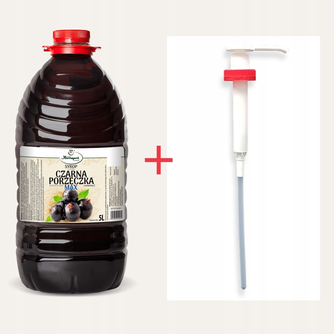 Syrop Czarna Porzeczka 5L Herbapol Z Pompką