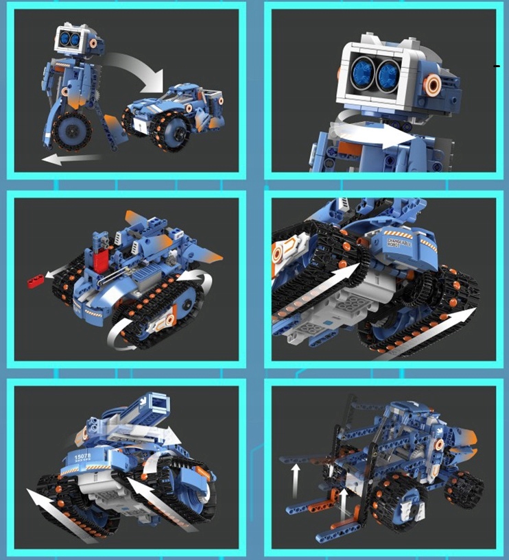 KLOCKI ROBOT EDUKACYJNY 5W1 ROBOTYKA ZESTAW KLOCKÓW TECHNIC CREATOR APP Wiek dziecka 8 lat +