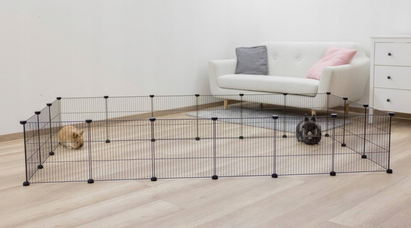 Levně Kerbl Kotec modulární výběh klec prasátka kaviáru králíka ježka 12 dílků 140x70 cm