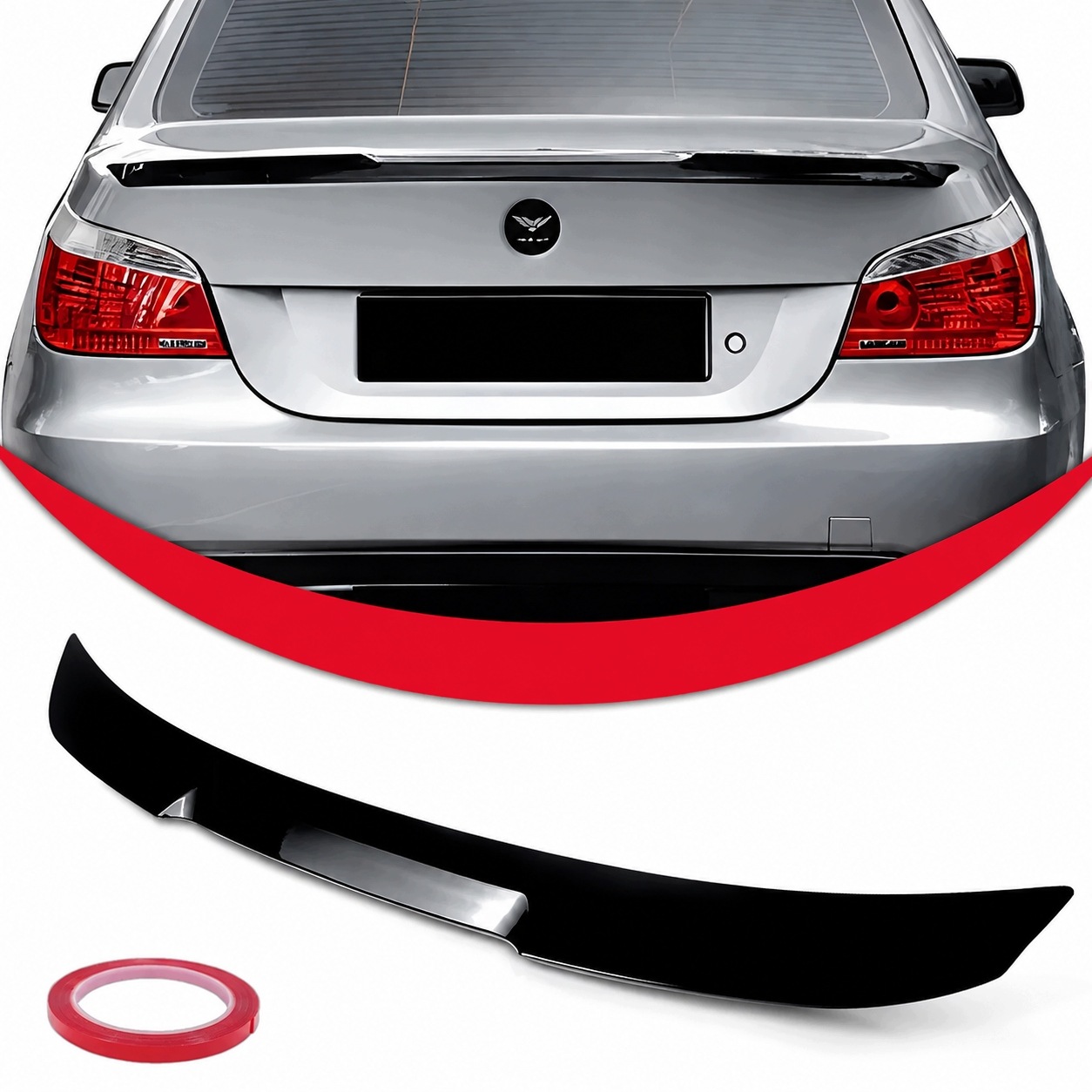 Spoiler Zadní Bmw E60, Krytka Na Klapku, Černý Lesk