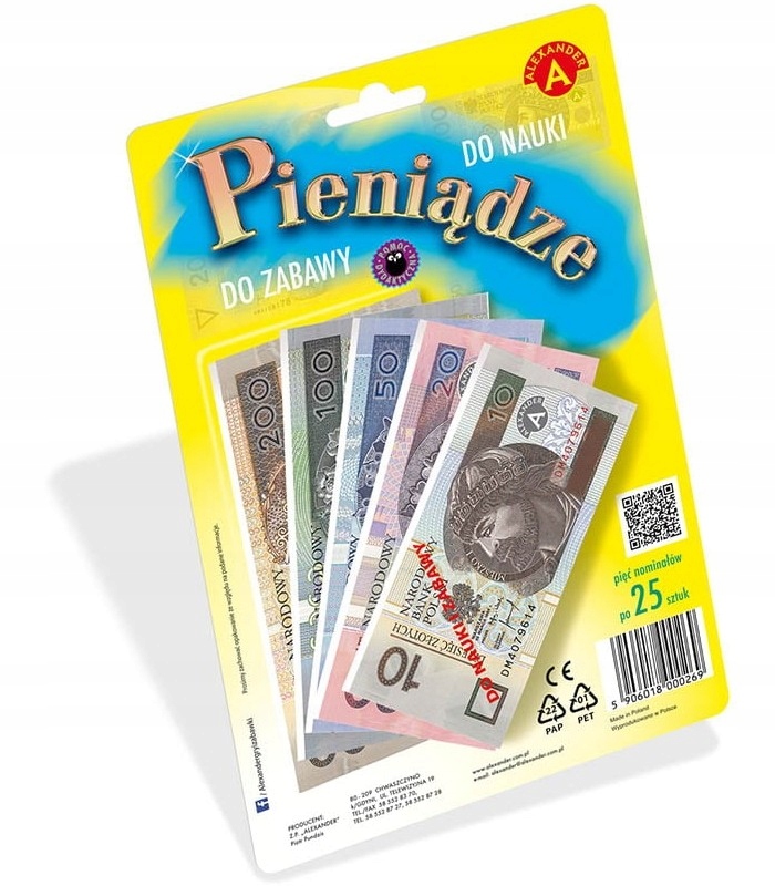 PIENIĄDZE PAPIEROWE BANKNOTY DO ZABAWY NALUKI LICZENIA ALEXANDER