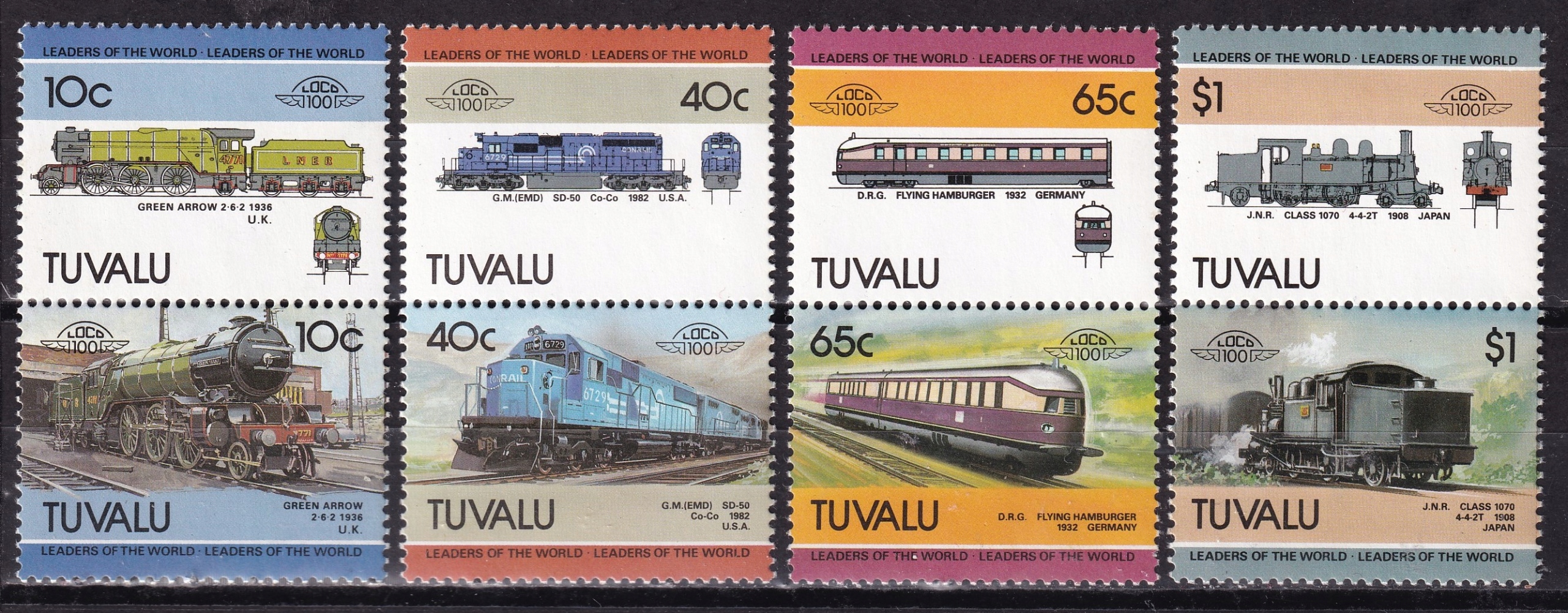 Tuvalu 1985 ** cena 6,90 zł kat.6€ - kolej