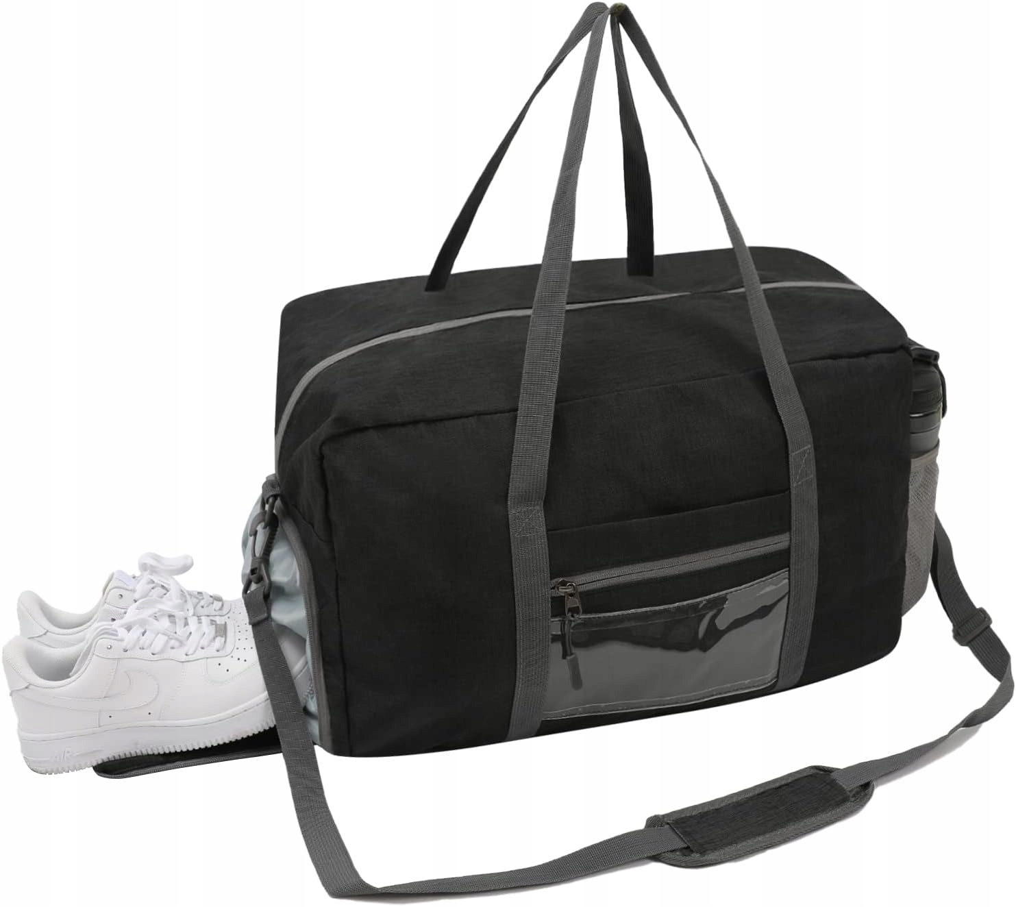 Torba sportowa Vomgomfom 35 L lekka na trening siłownię weekendowa czarna