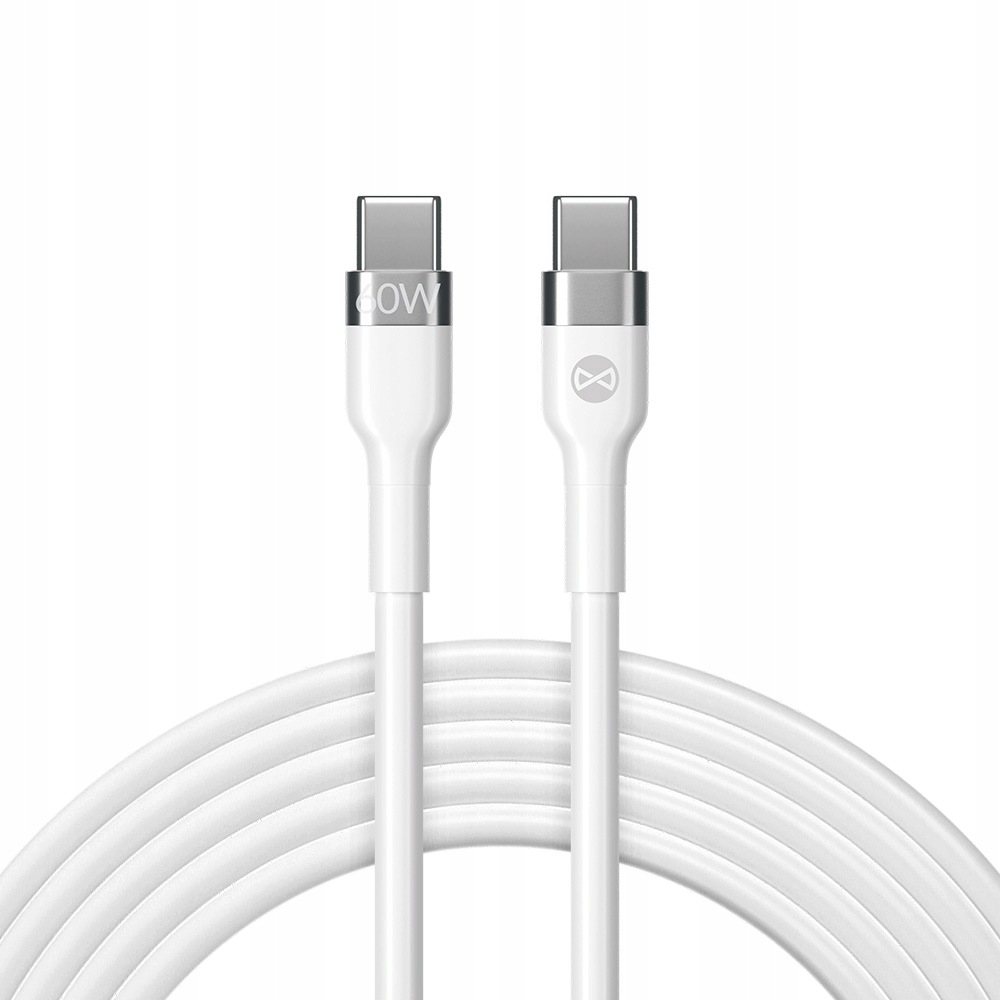Kábel Flexible Usb-c Usb-c 1,0 M 60W Fehér Minőség