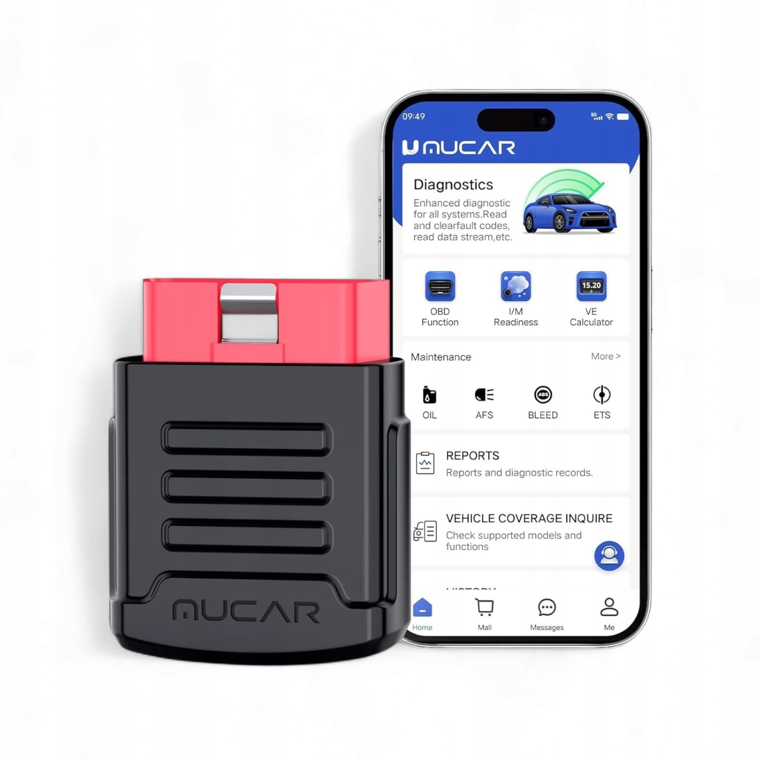 Diagnostický nástroj Mucar BT200 Pro OBD2 pro plnou diagnostiku systému