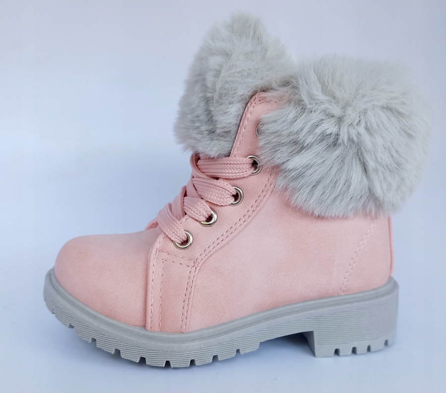 Kozaczki trapery z futerkiem r31 P5-174 różowe Marka Inna marka