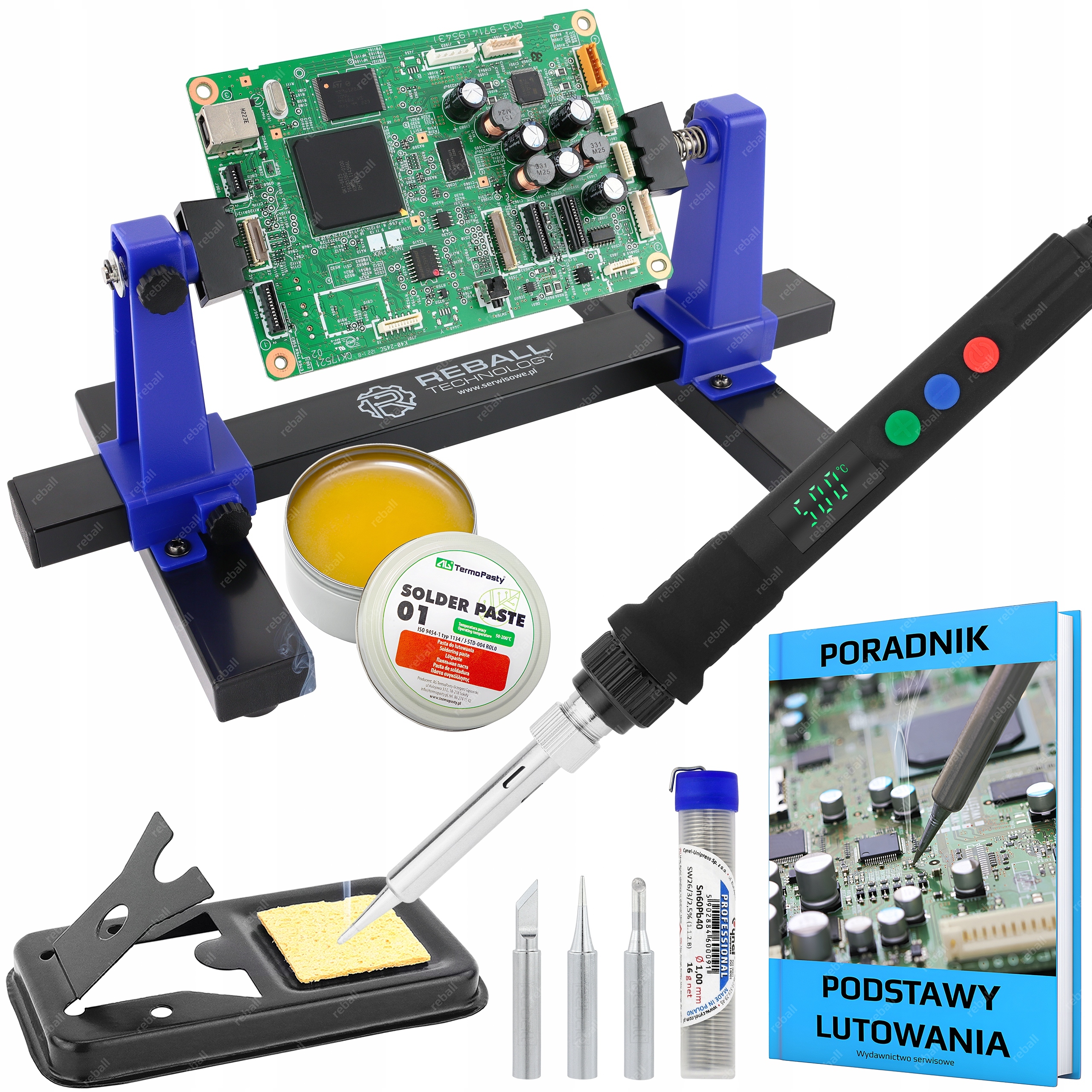 Přesná Páječka 120W Montážní Držák Třetí Ruka ZD-11E Set 10v1