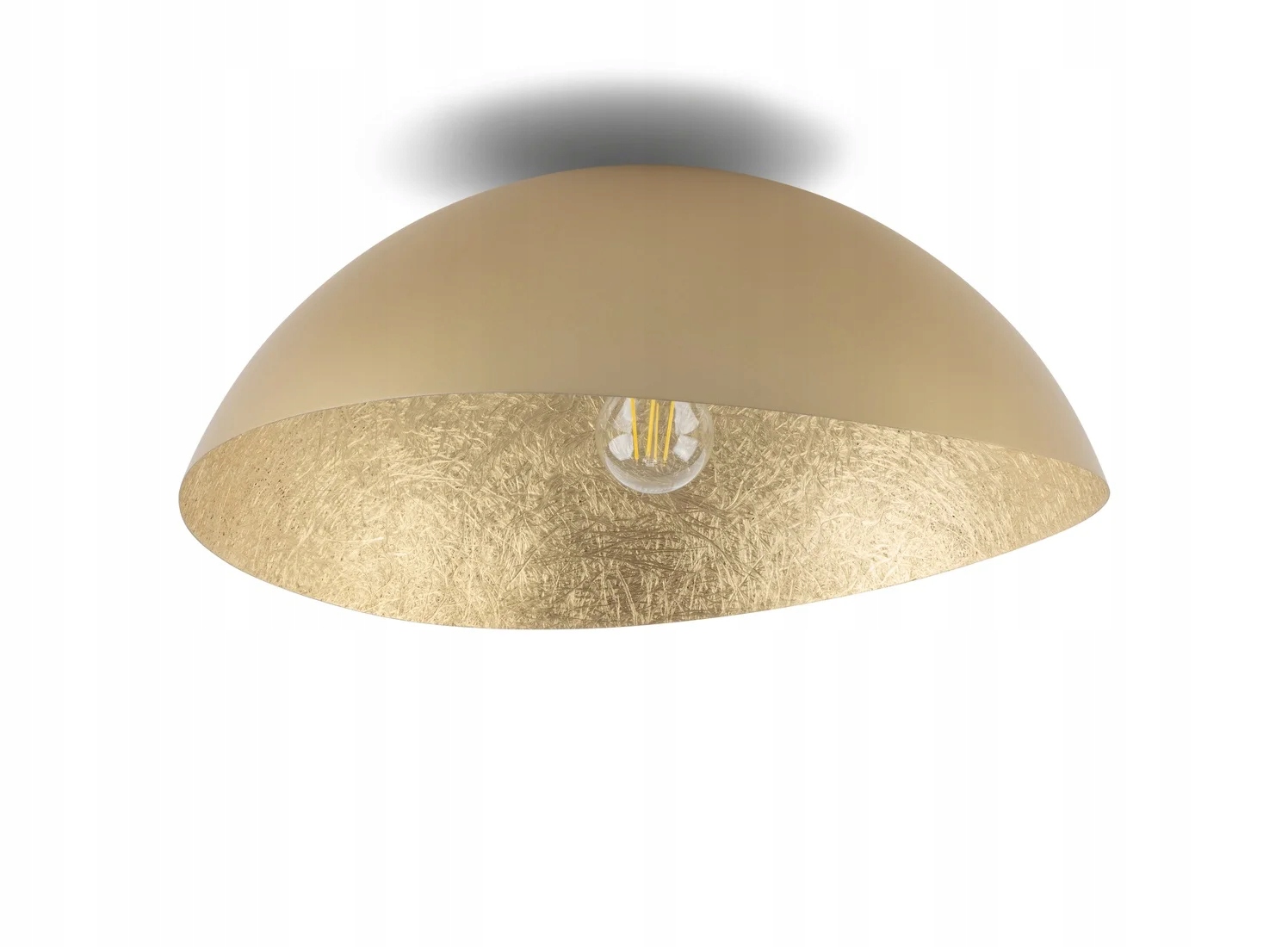 Dekoratívna stropná lampa zlatá okrúhla 33 cm do spálne a obývačky Sigma