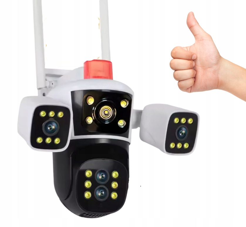 3 KAMERY PANORAMICZNA KAMERA MONITORINGU OBROTOWA 6MPX LAN WiFi Zoom x 10 Stan opakowania oryginalne