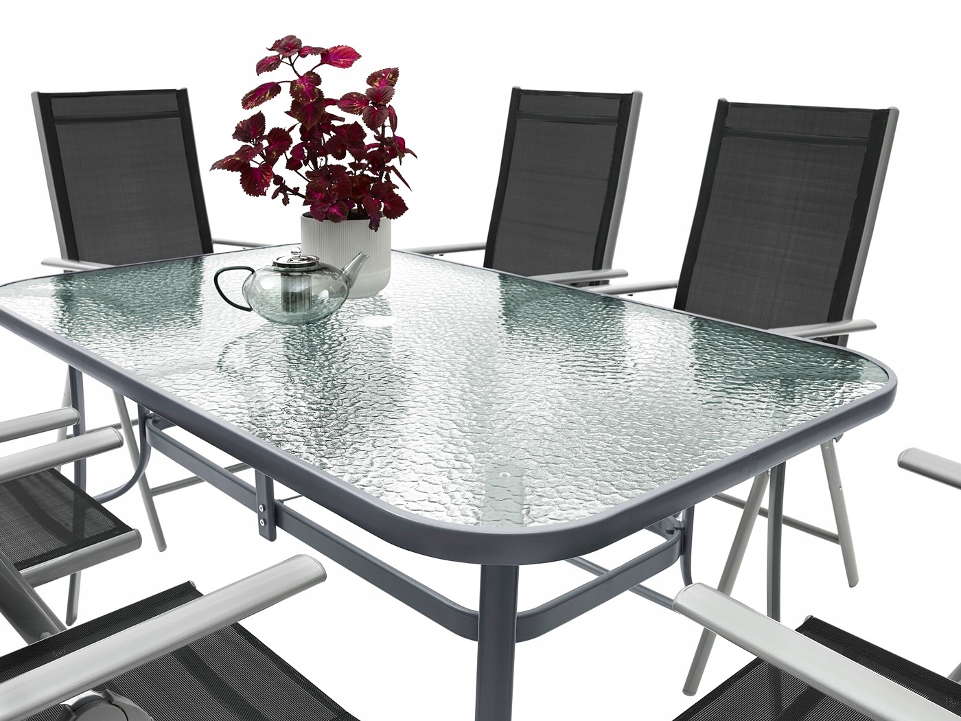 MEBLE OGRODOWE ZESTAW STÓŁ 6+1 NA TARAS BALKON Producent MAT-COMPANY