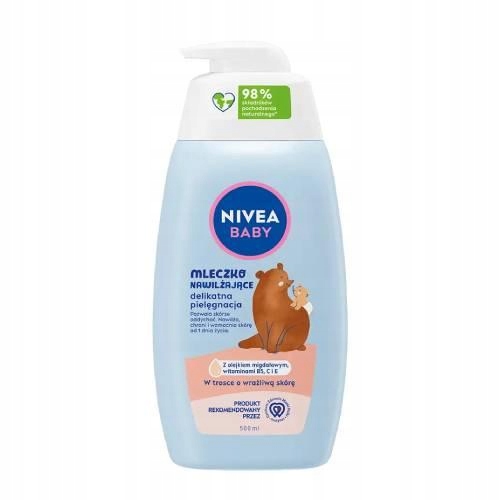 NIVEA Baby Mleczko nawilżające Delikatna pielęgnacja, 500ml Marka Nivea Baby