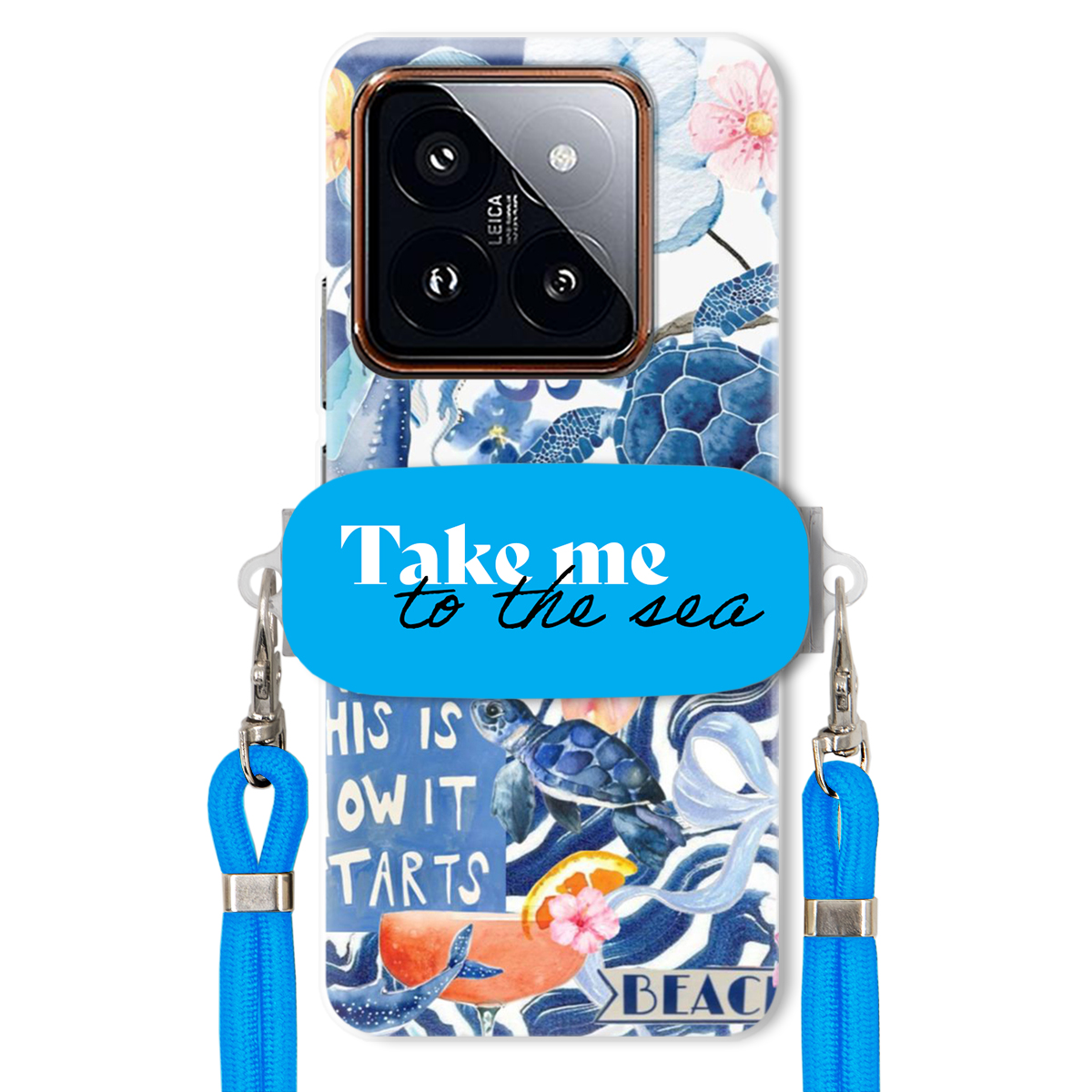 Pouzdro pro Xiaomi 14 Pro Premium Vodítko modré Držák Take Me To The Sea