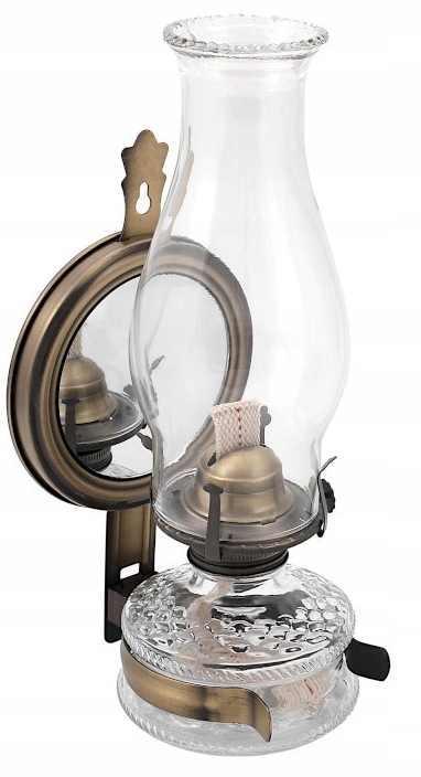 LAMPA NAFTOWA OLEJOWA Z LUSTREM 31CM MOSIĄDZ ZAWIESZKA 310MM MAXI