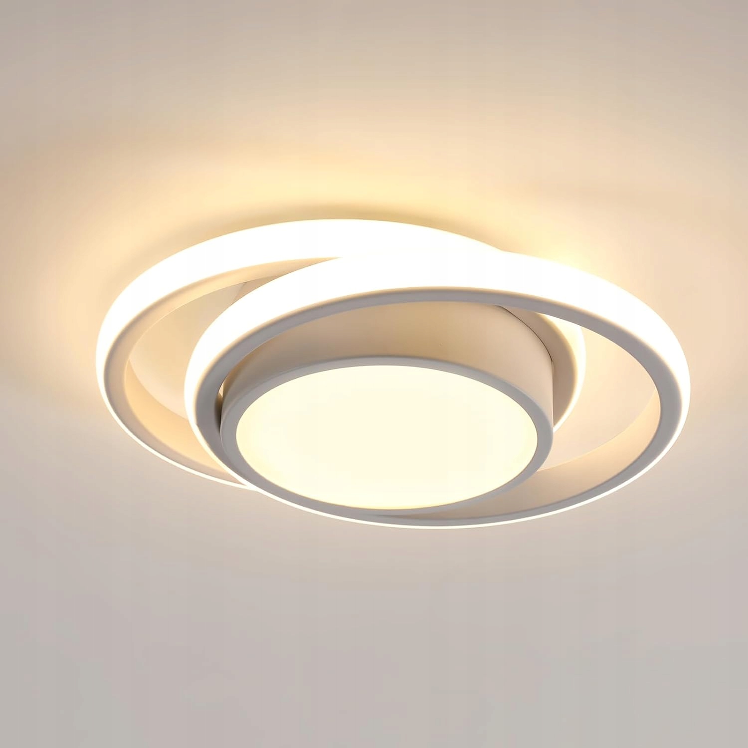 Lampa Sufitowa Led Okrągła Nowoczesna 32W 3500K Ciepła Biel Ø28cm 2500LM