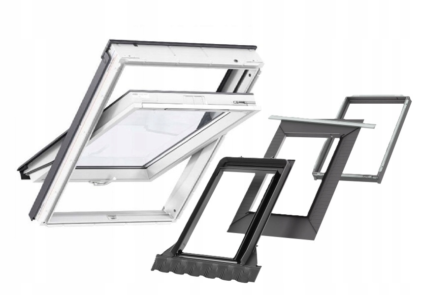 Okno dachowe Velux Glu MK08 0061B 78x140 kołnierz Edw 2000 z Bdx Bfx