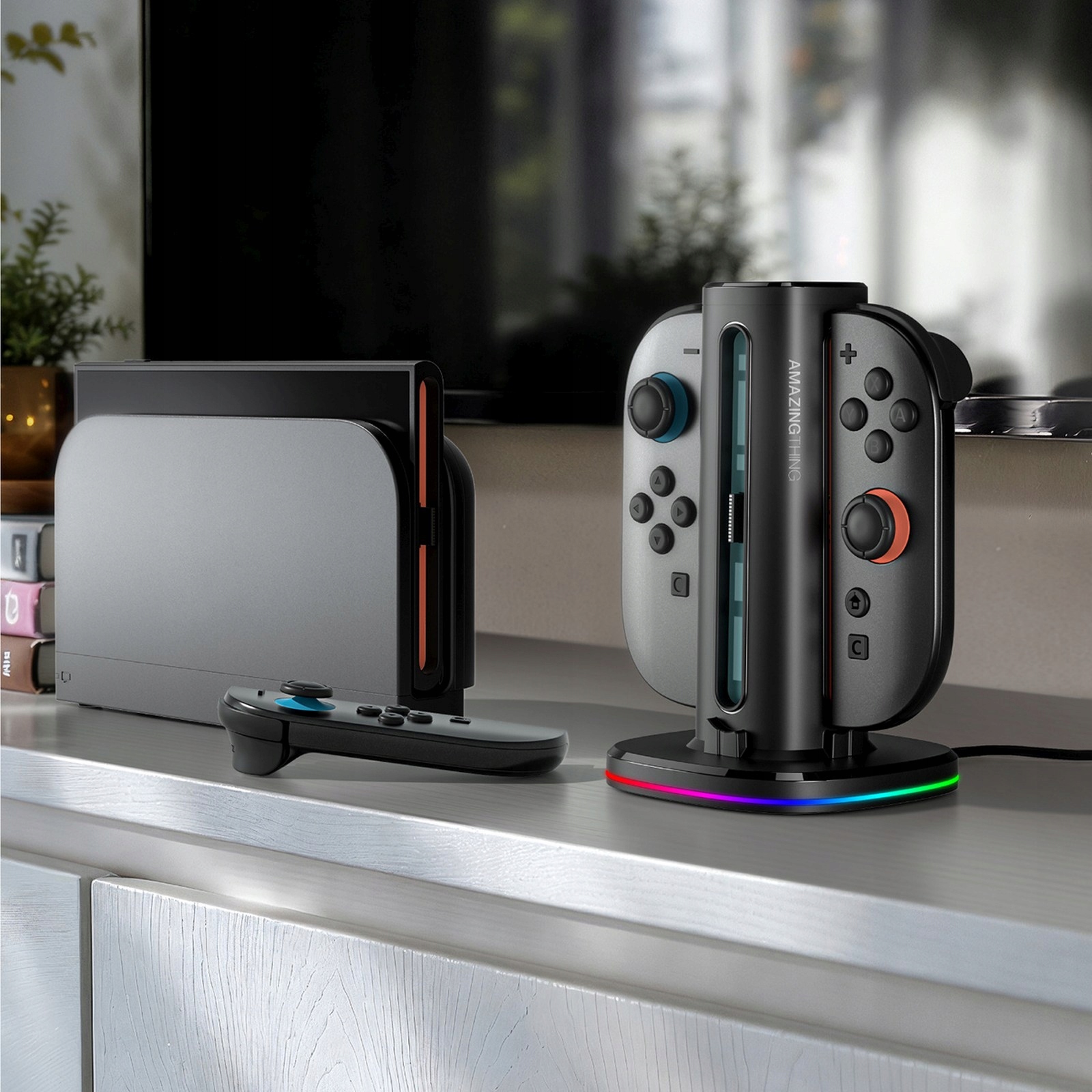 STACJA ŁADUJĄCA DO KONTROLERÓW NINTENDO SWITCH 2 CZARNA AKCESORIA GAMINGOWE
