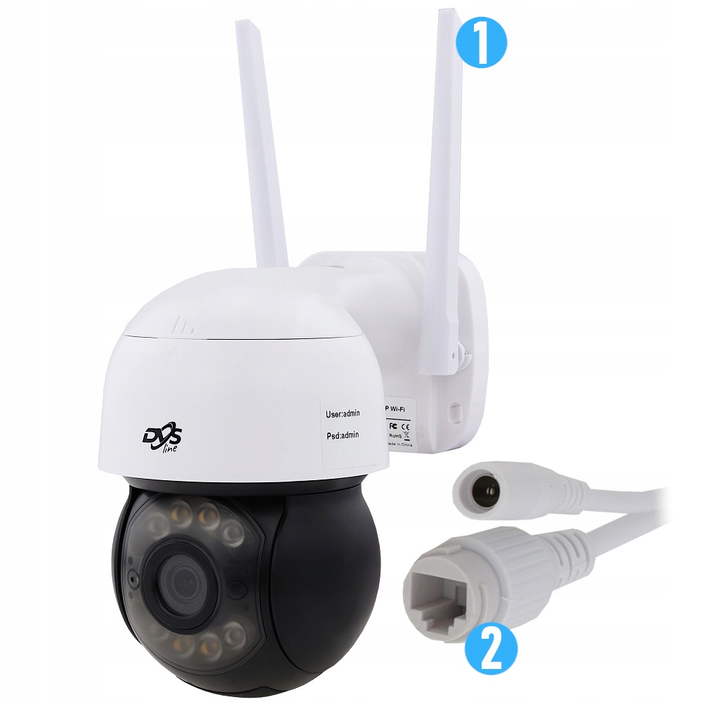 BEZPRZEWODOWA KAMERA WIFI OBROTOWA 2MPX FULL HD Marka DVS