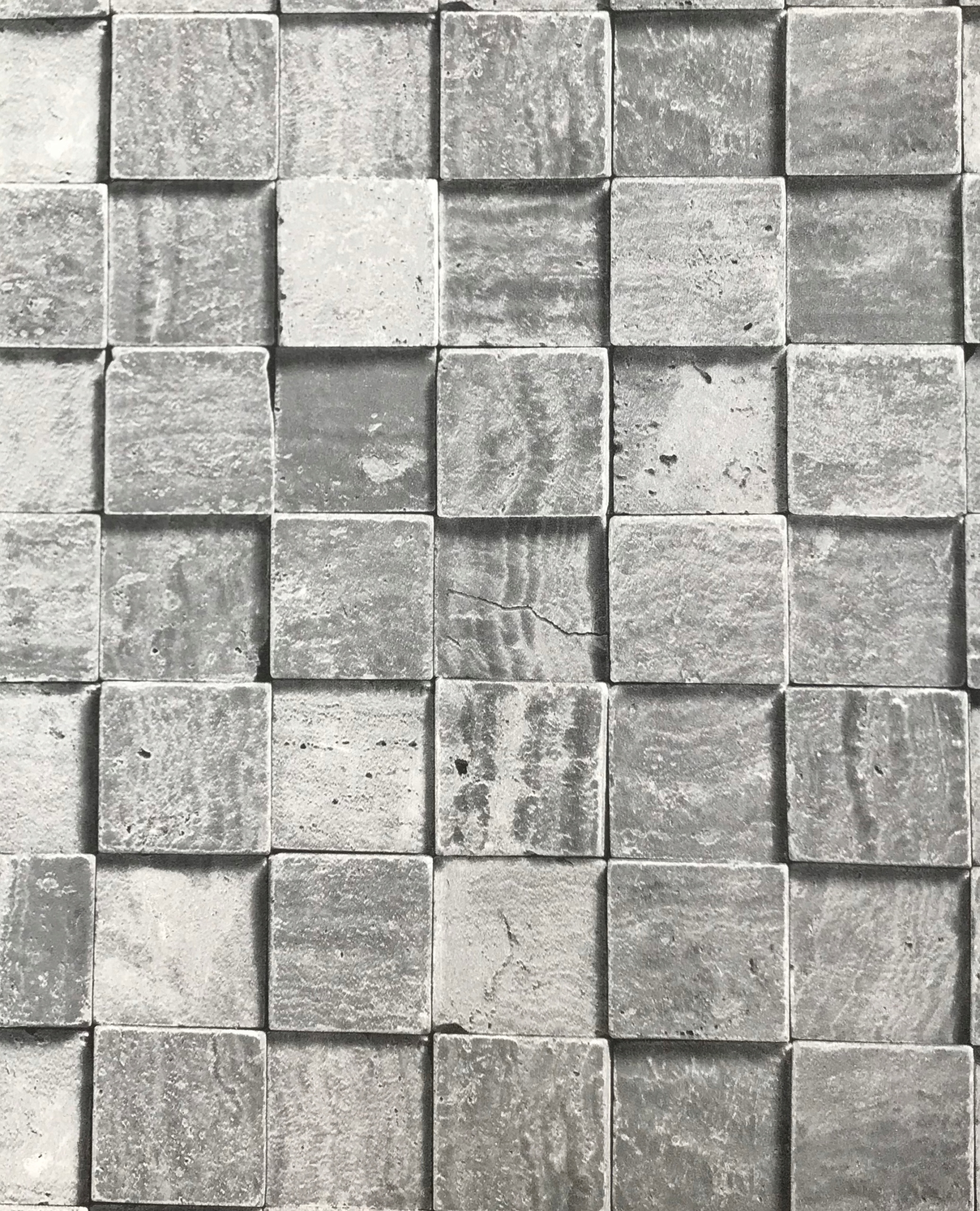 

Tapeta SN3201CEGIEŁKI Beton 3D Kostki Szare Fliz
