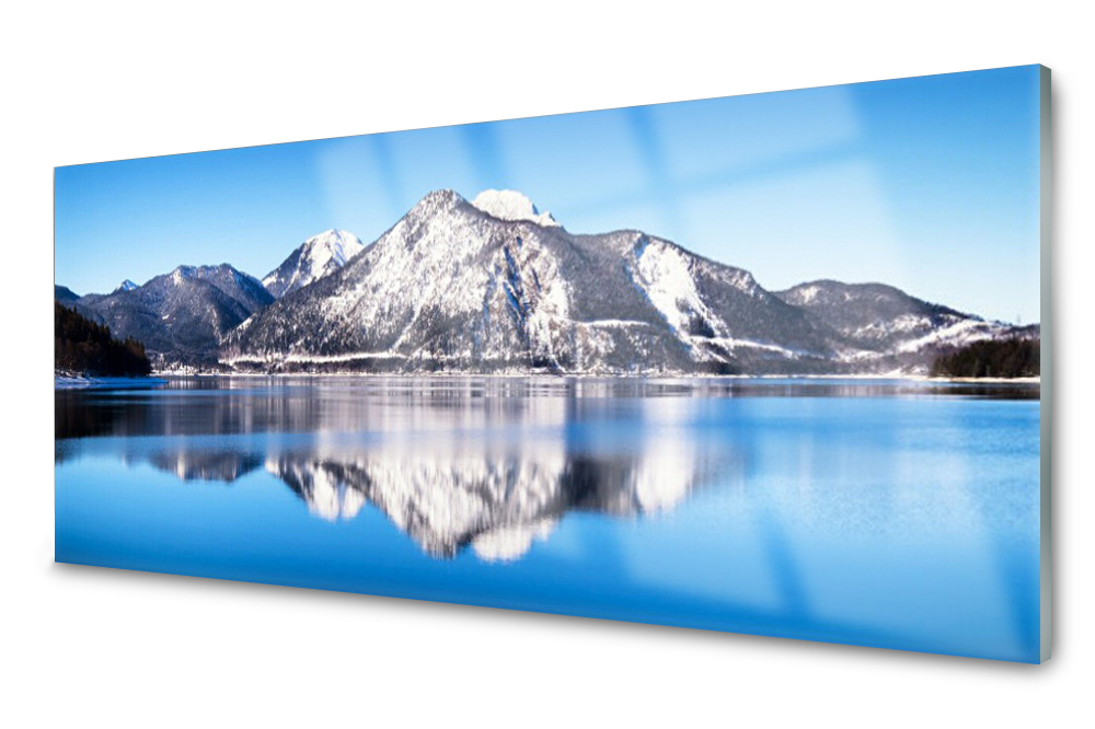 

Panel szklany do kuchni Jezioro Góry 125x50