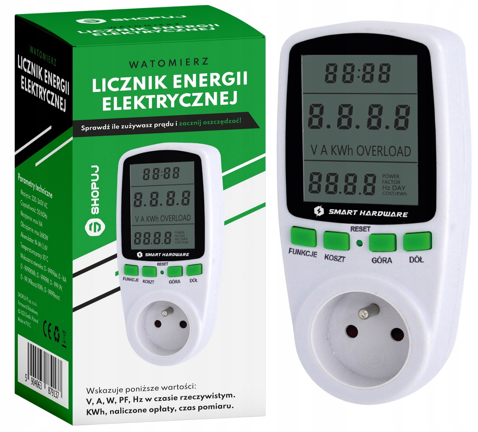 

Watomierz Miernik Licznik Energii Elektrycznej