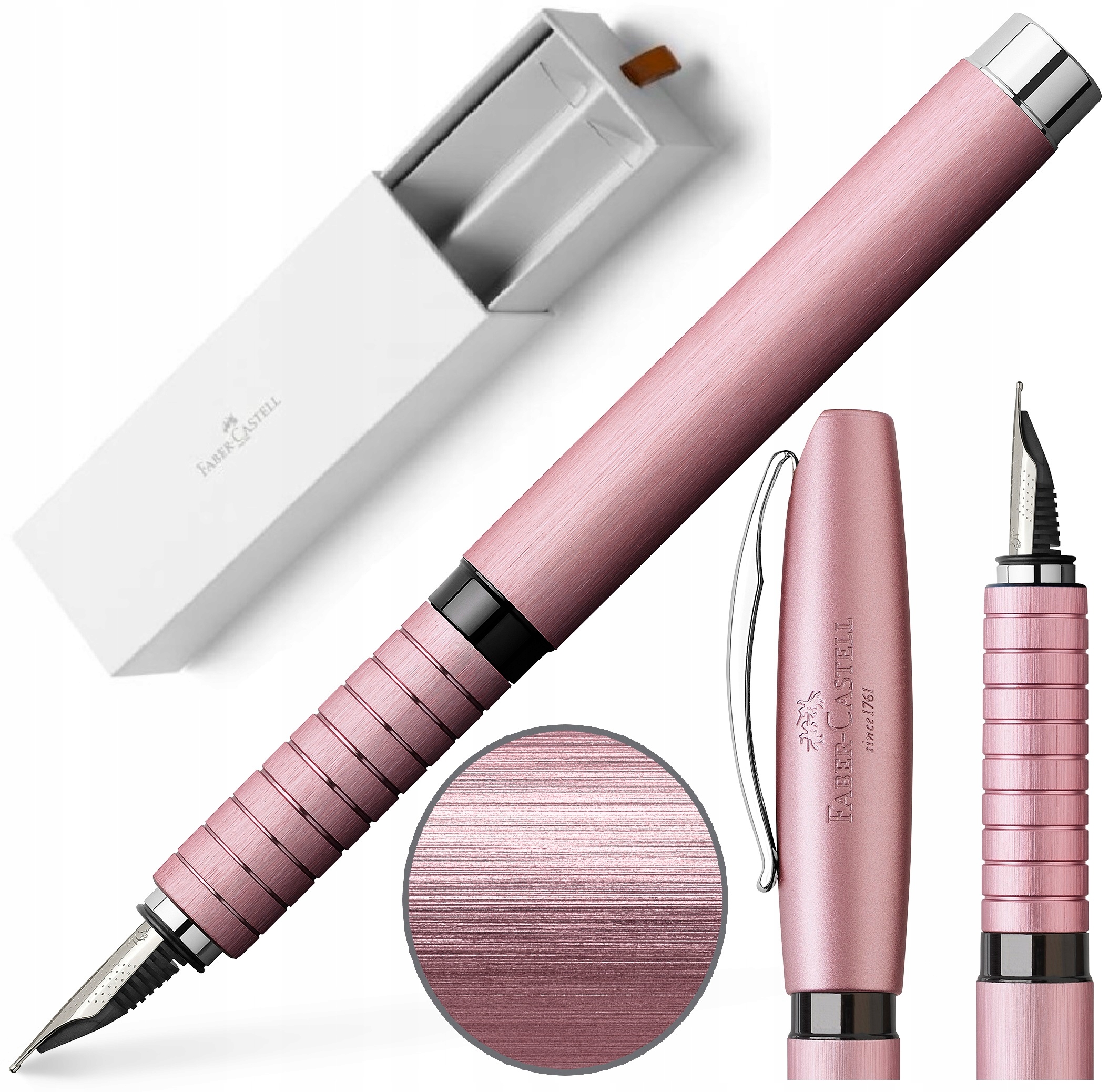 Faber-castell Pióro wieczne Etui Essentio Rose stalówka Ef