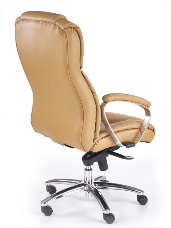 Fotel biurowy FOSTER j. brąz Skóra - klasyk design Marka Halmar