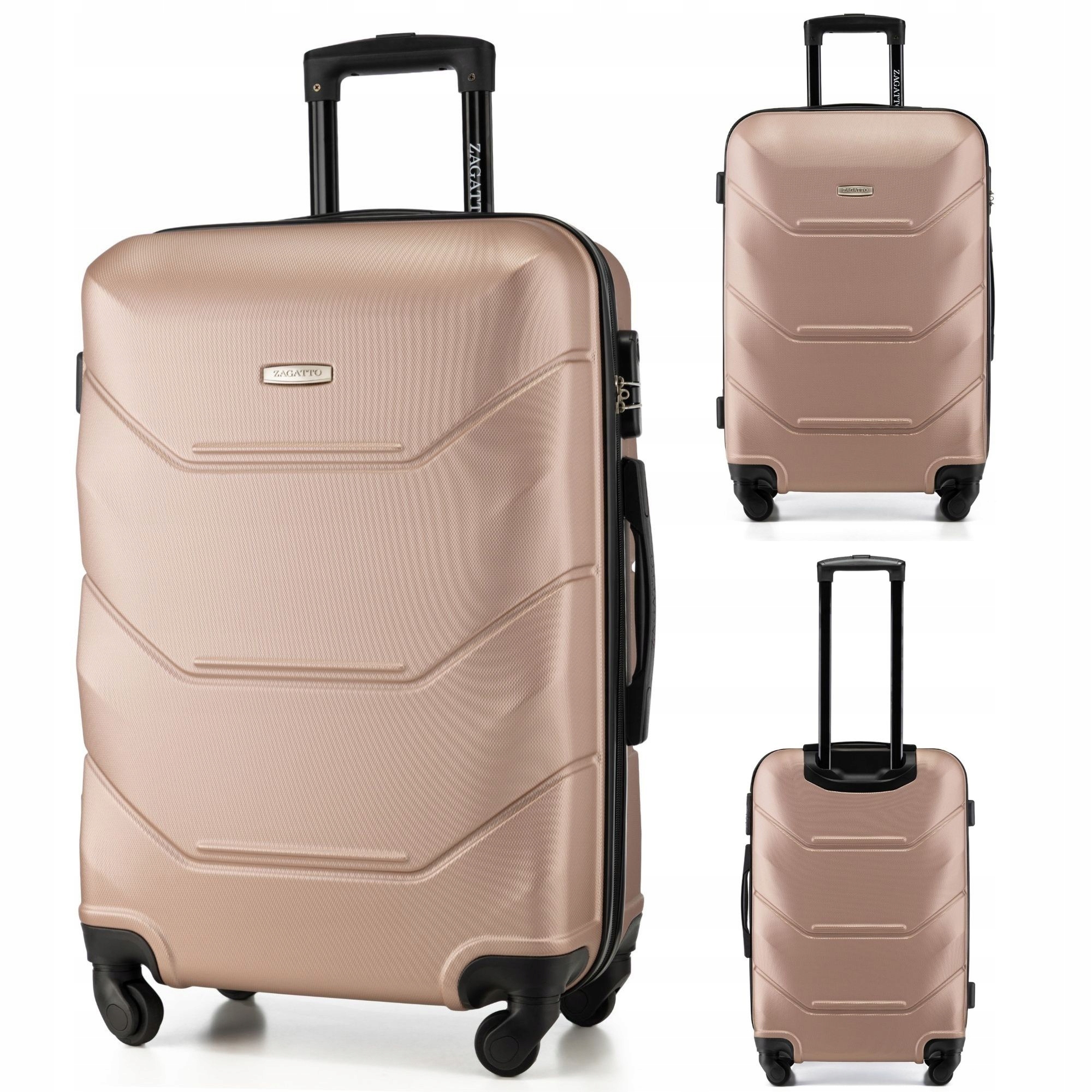 Střední cestovní kufr na kolečkách Abs Ryanair tvrdý 6 Barev Zagatto