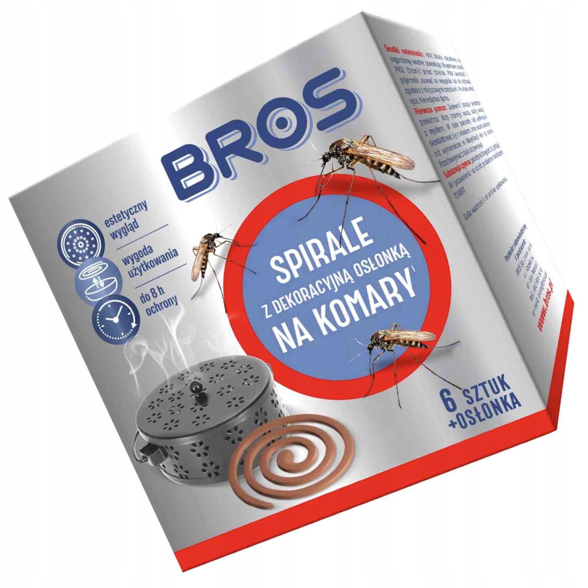 

Bros Spirale na Komary 6 szt ze Stalową Osłonką