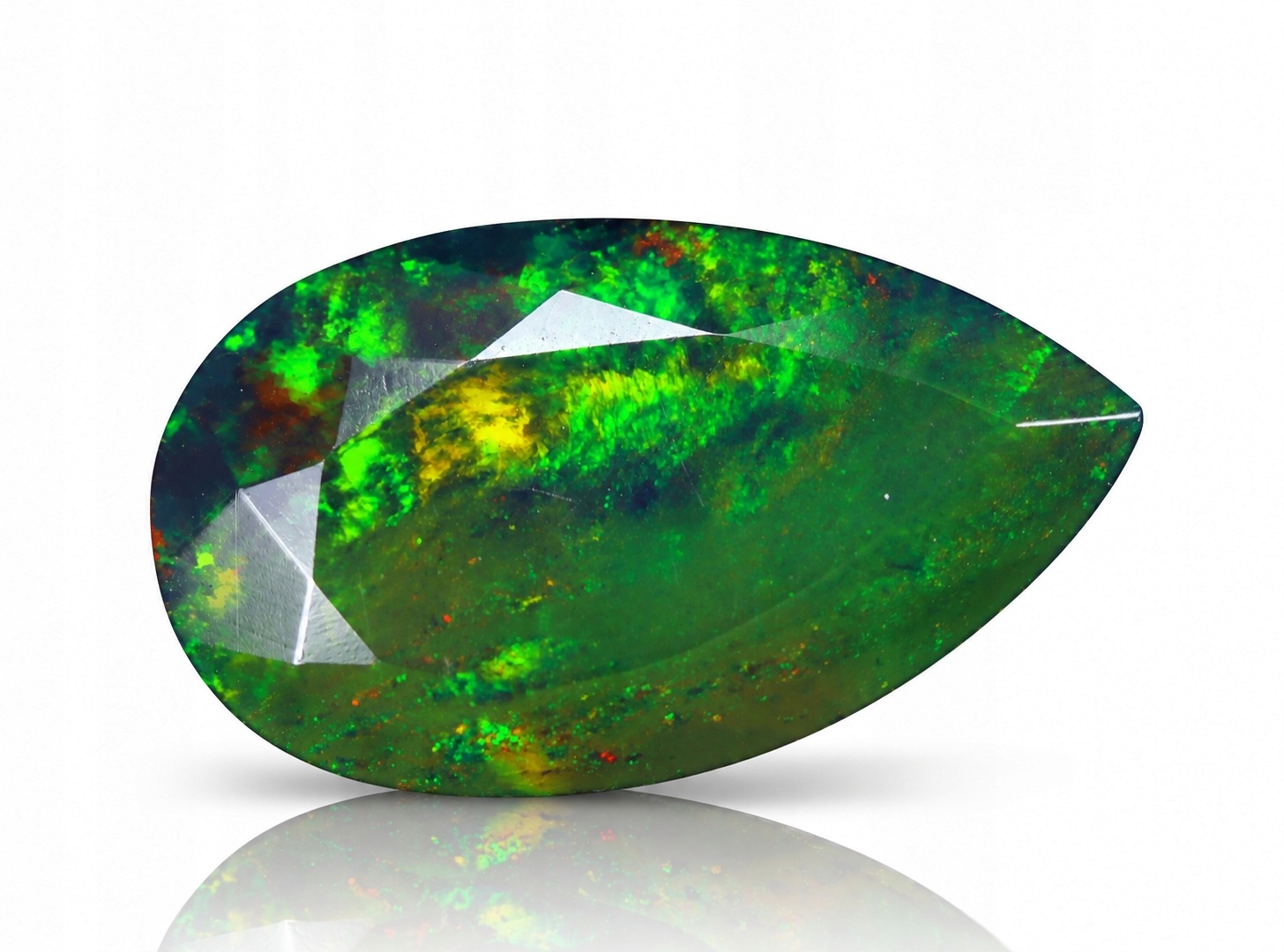 Přírodní opál Černý 2.66 ct Lžička Etiopie certifikát Wbd