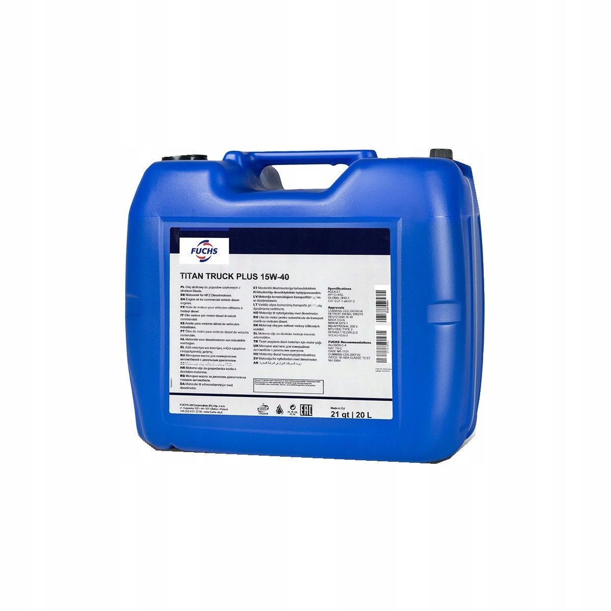 

Fuchs Titan Truck Plus 15W40 20L.