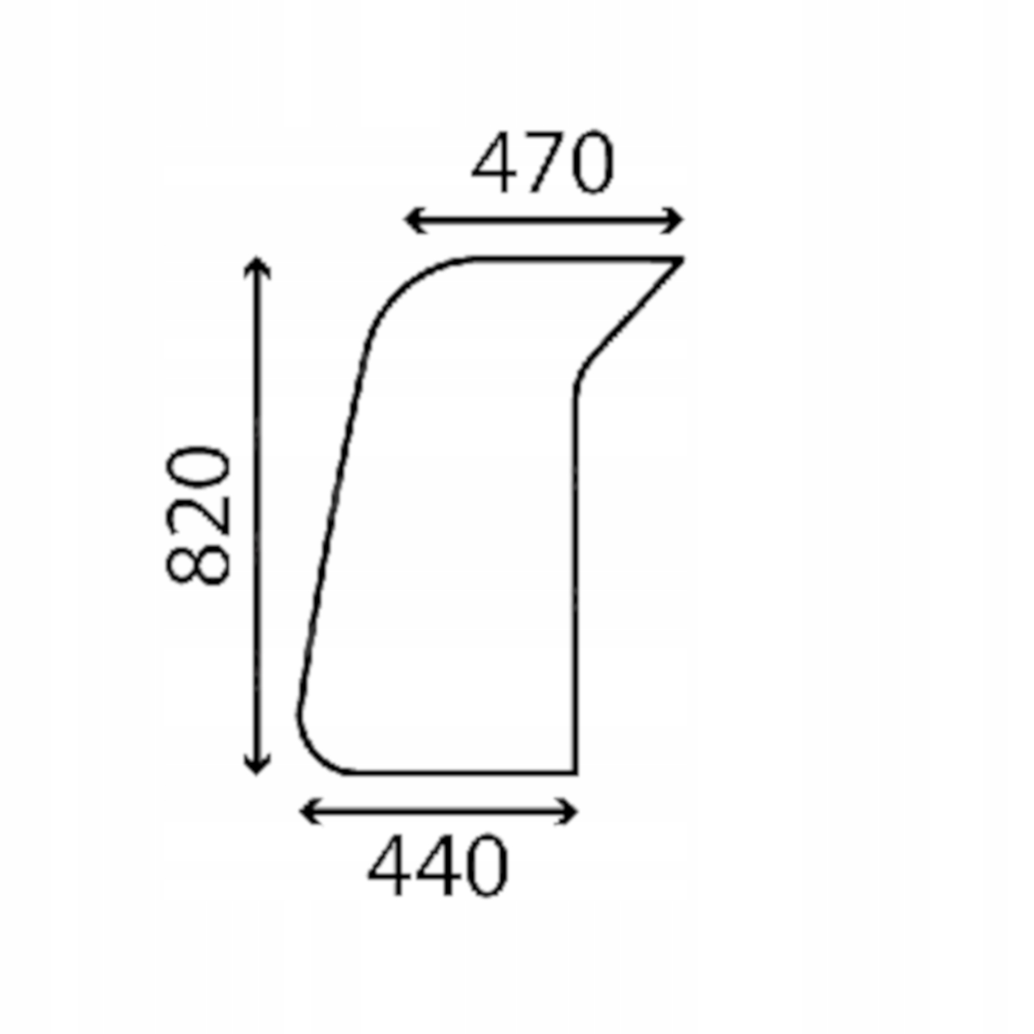 sklo Volvo přední dveře horní levé VOE14530649