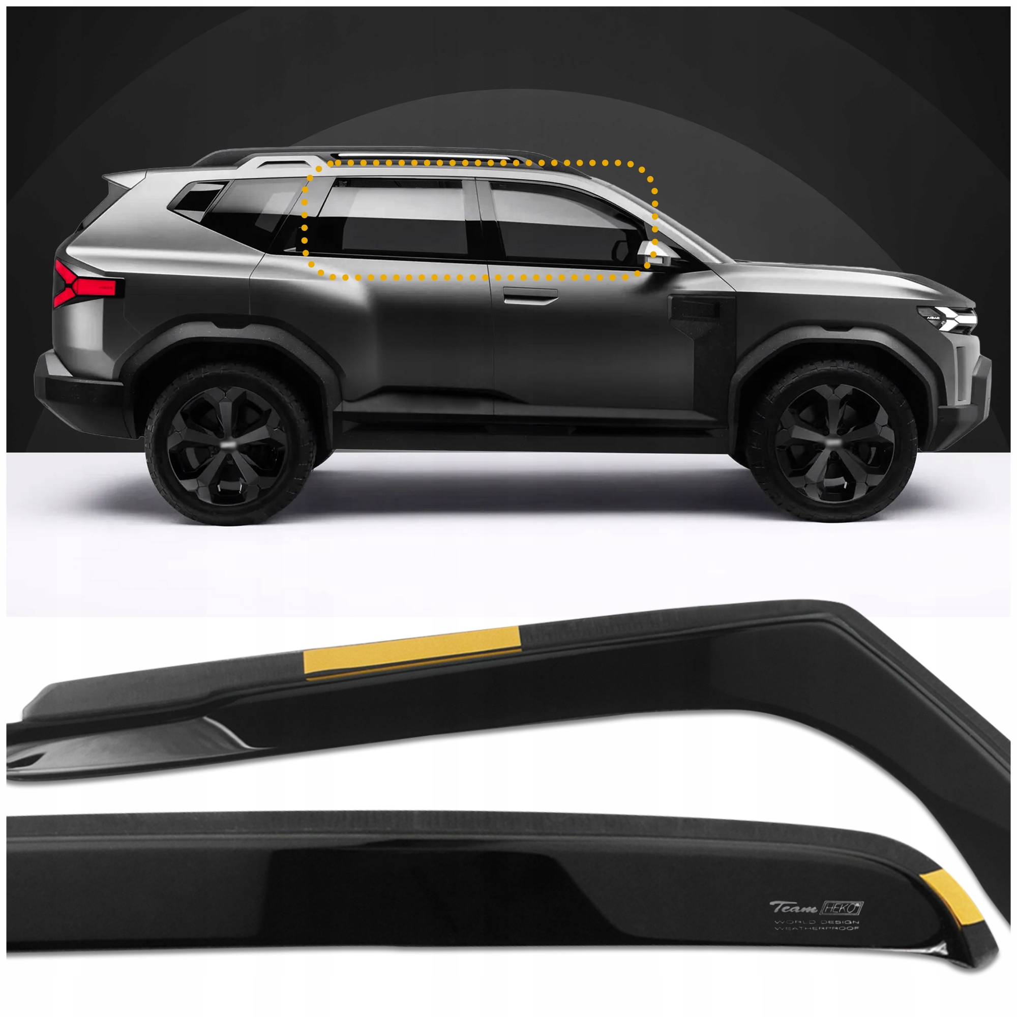 Deflektory bočných okien Heko pre Dacia Bigster I 2025- 4 ks