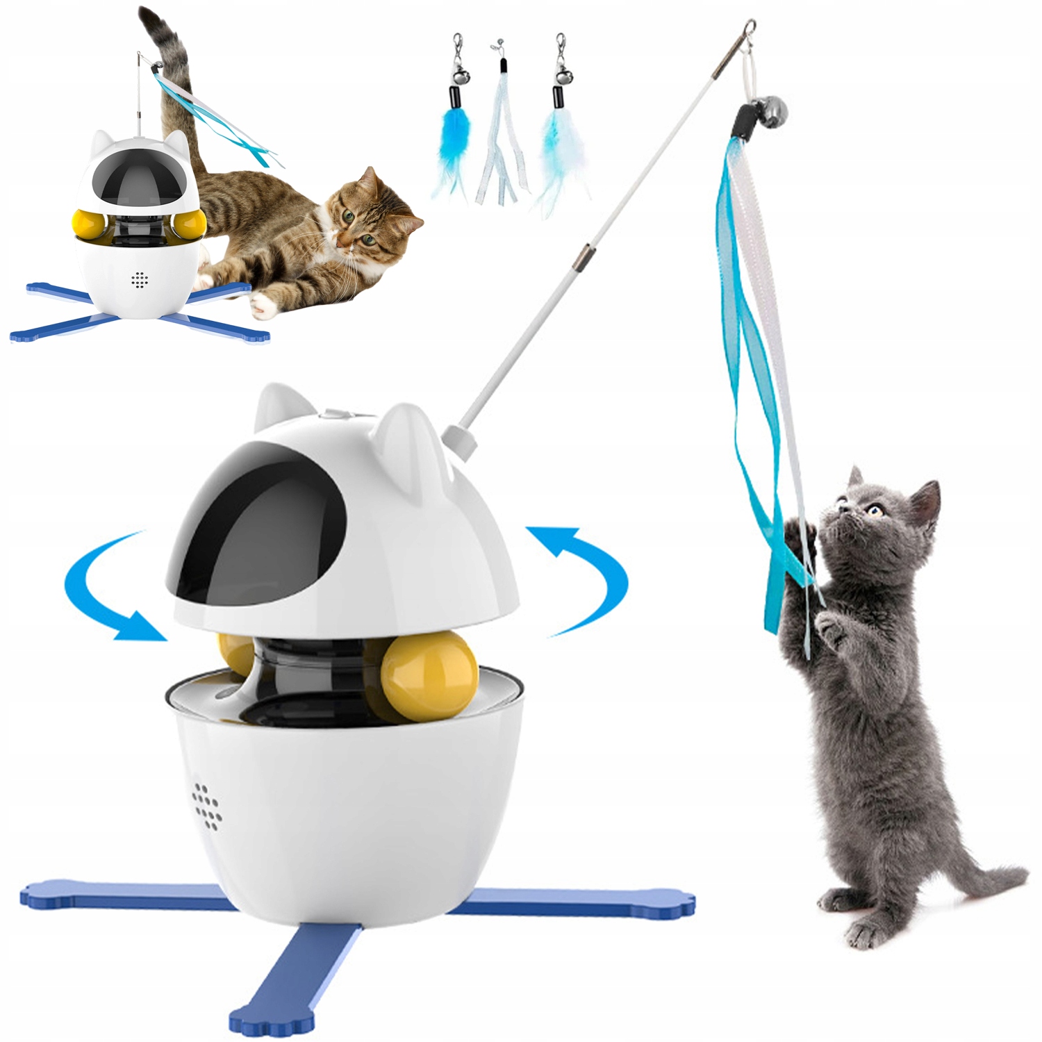 Levně Elektrická Laserová Hračka Pro Kočky 3 Nastavitelné Rychlosti 1200 Mah 5 V